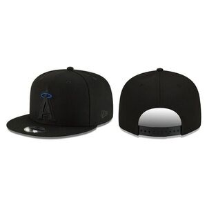 NEW ERA - MLB Baseball Hat - Los Angeles Angels 9FIFTY Snapback Cap - Black